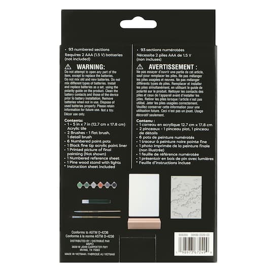 Light Up Bats Paint-by-Number Acrylic Surface Kit by Artist's Loft®